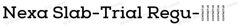 Nexa Slab-Trial Regu字体转换
